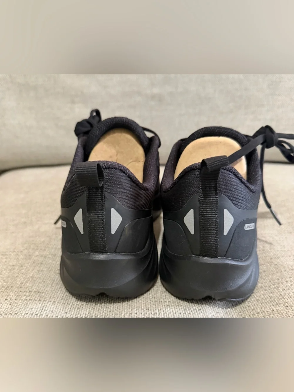 Saucony Black Athletic Running Sneakers with Subtle Gray Logo